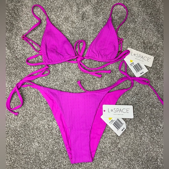 *NWT* Lspace Pointelle Rib Bikini Set - Picture 5 of 5